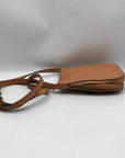Vince Camuto Brown Pebbled Leather Kenzy Crossbody Bag