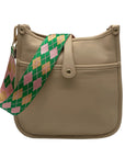Unbranded Taupe Faux Leather Saddle Crossbody