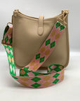 Unbranded Taupe Faux Leather Saddle Crossbody