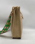 Unbranded Taupe Faux Leather Saddle Crossbody
