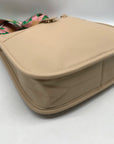Unbranded Taupe Faux Leather Saddle Crossbody