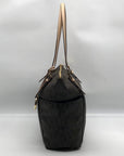 Michael Kors Signature Brown Coated Canvas Jet Set East West Tote Bag