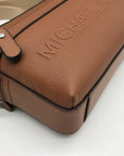 Michael Kors Luggage Brown Pebbled Leather Hudson Utility Crossbody Bag