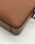 Michael Kors Luggage Brown Pebbled Leather Hudson Utility Crossbody Bag