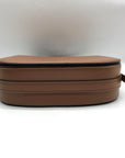 Michael Kors Luggage Brown Leather Lydia Flap Messenger Crossbody Bag