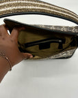 Stuad Tommy Brown Beaded Shoulder Bag