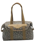 Yves Saint Laurent Beige & Brown Canvas Vintage Giraffe Print Duffle Bag