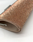 Nina Rose Gold Crystal Frame Clutch