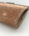 Nina Rose Gold Crystal Frame Clutch