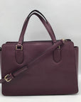 Kate Spade Dark Purple Saffiano Leather Reese Laurel Way Satchel bag