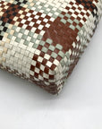 Salvatore Ferragamo Multicolor Woven Leather Gancini Shoulder Bag