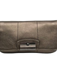 Coach Metallic Bronze Leather Wristlet Clutch