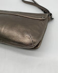 Coach Metallic Bronze Leather Wristlet Clutch