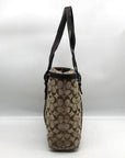 Coach Beige & Brown Canvas Hampton Tote Bag F12645