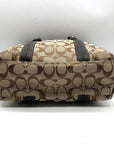 Coach Beige & Brown Canvas Hampton Tote Bag F12645