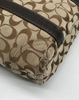 Coach Beige & Brown Canvas Hampton Tote Bag F12645