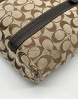 Coach Beige & Brown Canvas Hampton Tote Bag F12645