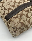 Coach Beige & Brown Canvas Hampton Tote Bag F12645