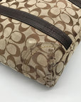 Coach Beige & Brown Canvas Hampton Tote Bag F12645