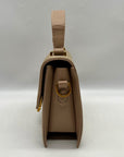 Lukadi Tan Faux Leather Crossbody Bag