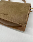 Lukadi Tan Faux Leather Crossbody Bag
