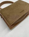 Lukadi Tan Faux Leather Crossbody Bag