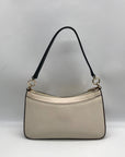 Kate Spade Beige And Brown Pebbled Leather Convertible Husdson Shoulder Bag