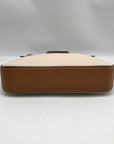 Kate Spade Beige And Brown Pebbled Leather Convertible Husdson Shoulder Bag