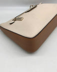 Kate Spade Beige And Brown Pebbled Leather Convertible Husdson Shoulder Bag