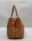 Cole Haan Camel Woven Leather Satchel Bag