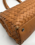 Cole Haan Camel Woven Leather Satchel Bag