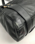 Michael Kors Black Leather Gold Accent Shoulder Bag