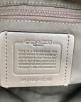 Coach Gray Pebbled Leather Turnlock Chain Tote Bag 57107