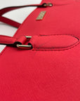 Kate Spade Pink Saffiano Leather Triple Compartment Convertible Satchel Bag