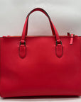 Kate Spade Pink Saffiano Leather Triple Compartment Convertible Satchel Bag