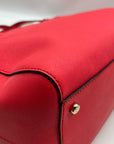 Kate Spade Pink Saffiano Leather Triple Compartment Convertible Satchel Bag
