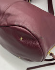Aimee Kestenberg Burgundy Genuine Leather Hobo Bag