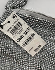 I.N.C International Concepts Silver Mesh Scrunch Shoulder Bag
