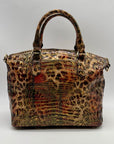Brahmin Multi-Color Leopard Duxbury Satchel