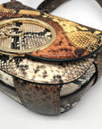 See By Chloe Burning Camel Snakeskin Embossed Leather Mara Crossbody