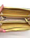Kate Spade Yellow Saffiano Leather Marlee Continental Wallet