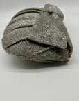 MMS Brands Silver Beaded Clutch Bag