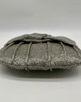 MMS Brands Silver Beaded Clutch Bag