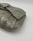 MMS Brands Silver Beaded Clutch Bag
