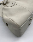 Christian Dior Off-White Vintage Leather Satchel Frame Bag