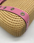 Maxx New York Pink Woven Shoulder Bag