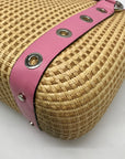 Maxx New York Pink Woven Shoulder Bag