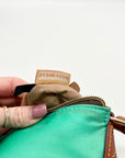Dooney & Bourke Teal Nylon Double Zip Crossbody Bag