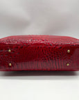 Brahmin Regal Red Mebourne Croc Embossed Asher Tote
