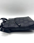 Adrenne Vittadini Black Coated Canvas Shoulder Bag